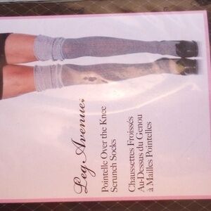 Grey over knee long socks